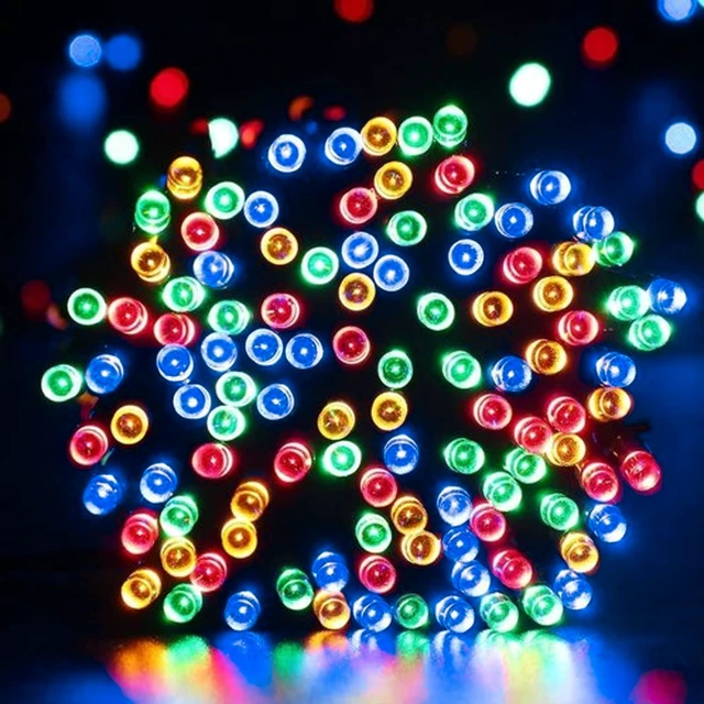 Alt view image 3 of 7 - Christmas String Lights, 100 LED 33 FT Connectable Fairy Lights with 8 Modes, Waterproof Christmas Decorations for Indoor Outdoor Holiday Party Home Tree Decor (Multi-Colored)