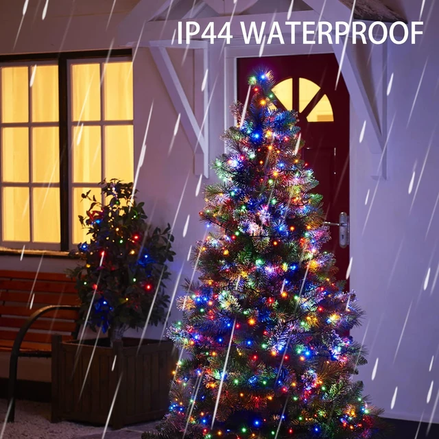 Alt view image 6 of 7 - Christmas String Lights, 100 LED 33 FT Connectable Fairy Lights with 8 Modes, Waterproof Christmas Decorations for Indoor Outdoor Holiday Party Home Tree Decor (Multi-Colored)