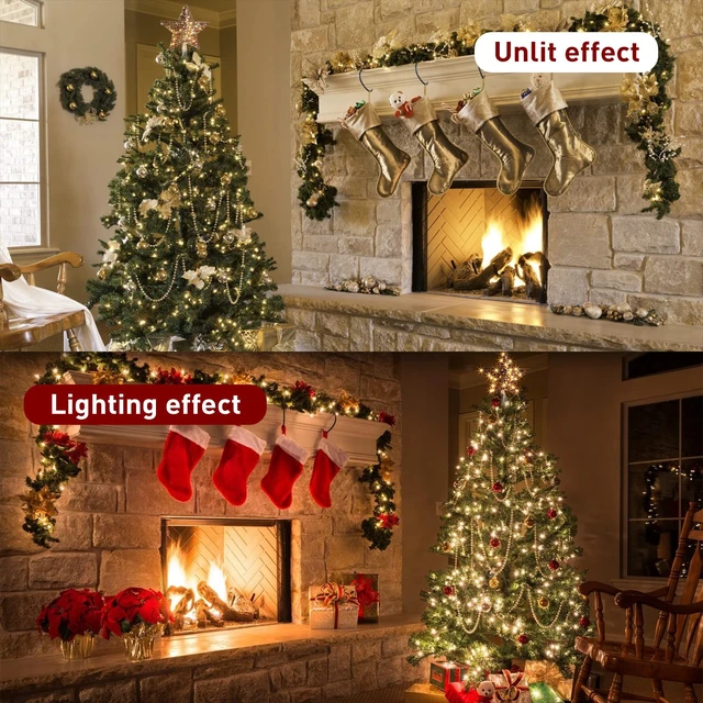 Alt view image 3 of 7 - 14 40 LED Christmas Rattan Tree Topper Lighted Star Topper
Indoor Decorations Rustic Natural Light Up Star Treetop Xmas Decor