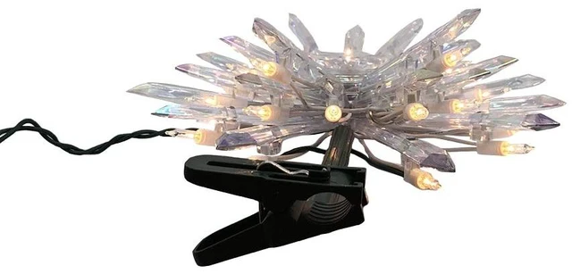 Alt view image 4 of 4 - 30-Light Plastic Crystal Snowflake Treetop