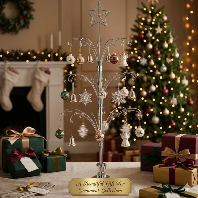 Alt view image 2 of 7 - 47" Rotating Ornament Display Tree Alternative Christmas Tree