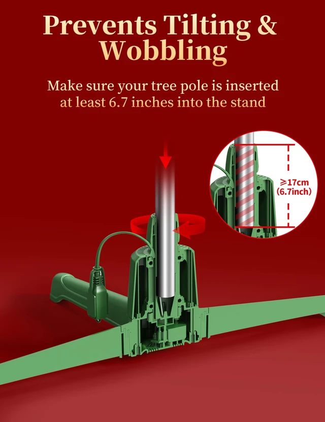 Alt view image 6 of 7 - Musical Rotating Christmas Tree Stand with Remote for 9FT Trees