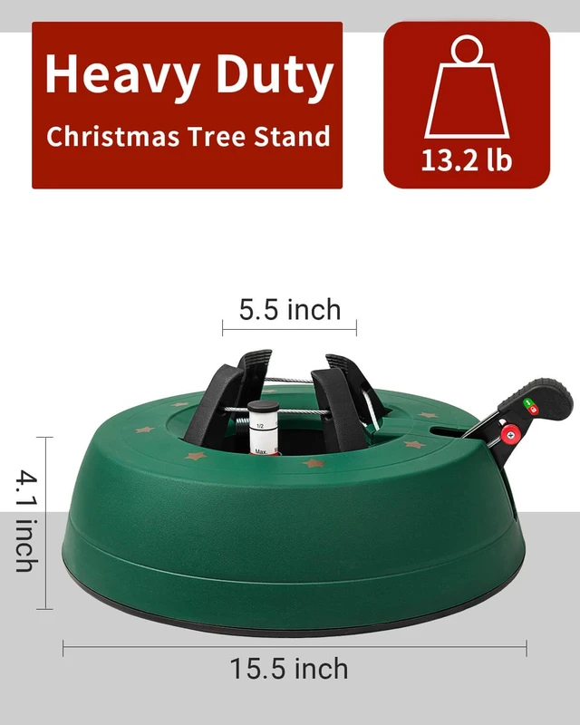 Alt view image 3 of 7 - Christmas Tree Stand with Water Reservoir, for 9ft Tree (5.5" Trunk)