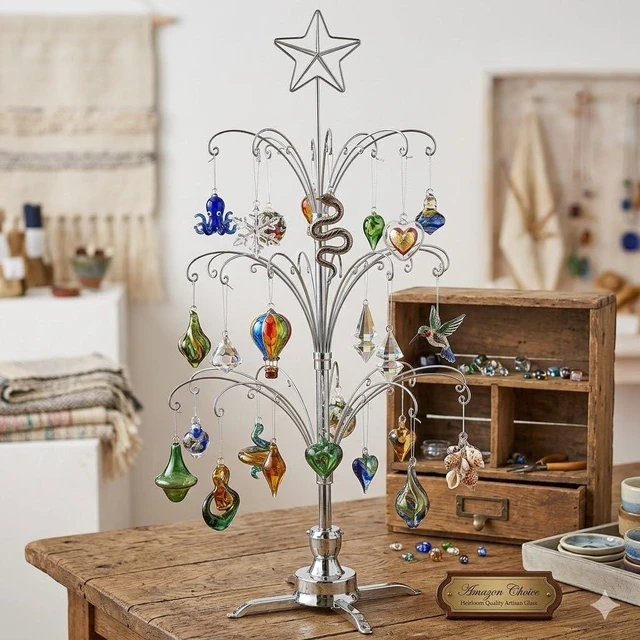 Alt view image 7 of 7 - 47" Rotating Ornament Display Tree Alternative Christmas Tree