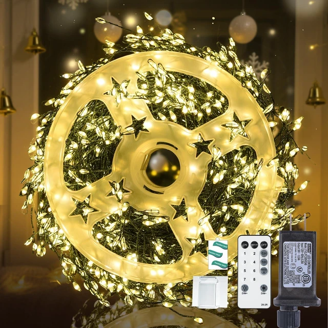 Main image of 1000 Led Christmas Fairy Lights Plug in 74Ft with Timer & Remote