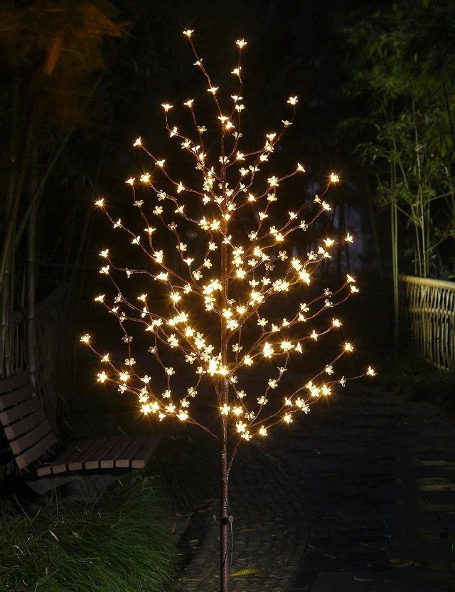 Main image of 6.5FT 208 LED Cherry Blossom Tree, Lighted Artificial Tree for Decoration Inside and Outside, Home Patio Wedding Festival Christmas Decor
