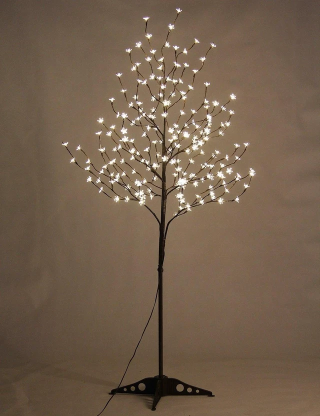 Alt view image 2 of 7 - 6.5FT 208 LED Cherry Blossom Tree, Lighted Artificial Tree for Decoration Inside and Outside, Home Patio Wedding Festival Christmas Decor