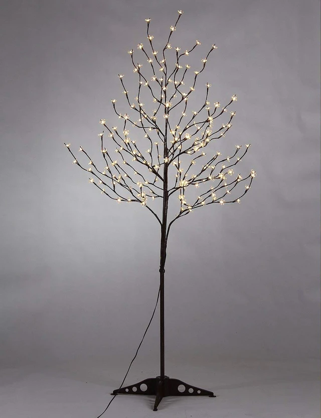 Alt view image 4 of 7 - 6.5FT 208 LED Cherry Blossom Tree, Lighted Artificial Tree for Decoration Inside and Outside, Home Patio Wedding Festival Christmas Decor