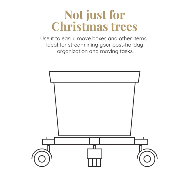 Alt view image 5 of 7 - Christmas Tree Stand Base with Wheels Movable Christmas Fake Tree Holder for 6ft