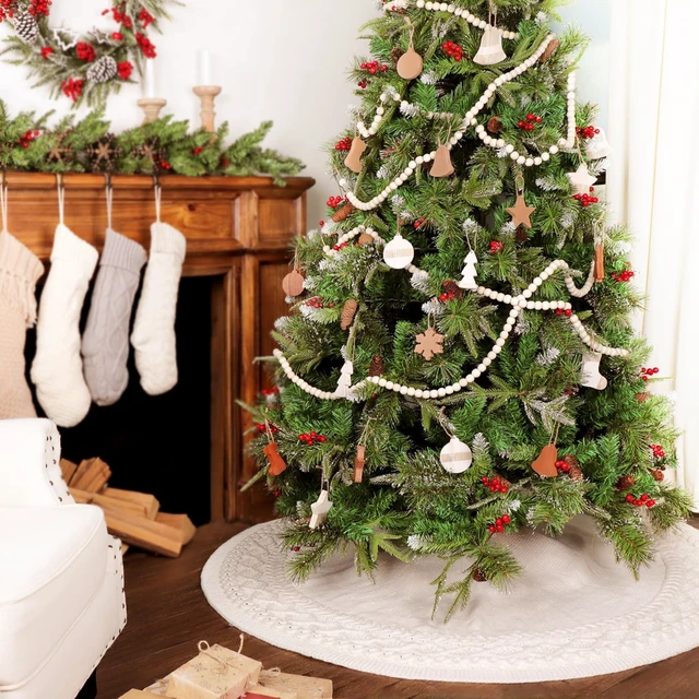 Alt view image 4 of 7 - Knit Christmas Tree Skirts, Neutral Tree Skirt, Cozy Christmas Decorations