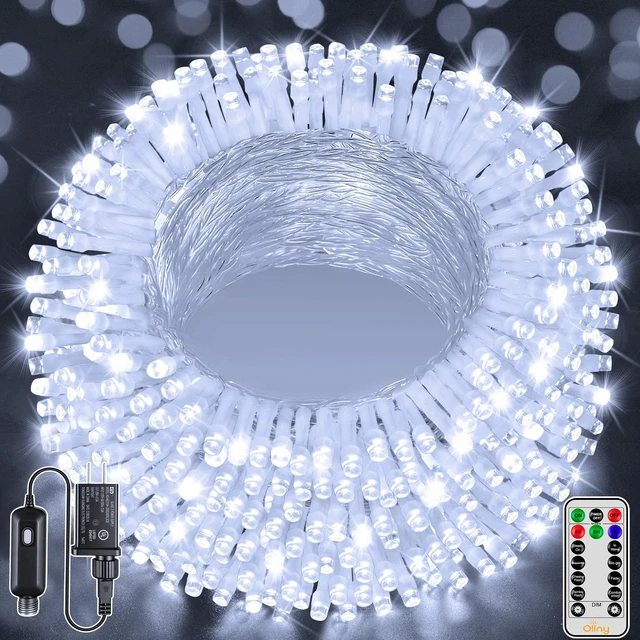Main image of 262FT 800LED White Christmas Lights Outdoor Indoor Plug in
8 Modes Fairy Light with Remote Waterproof Timers Dimmable LED String Lights for Bedroom Classroom Christmas Tree Decoration