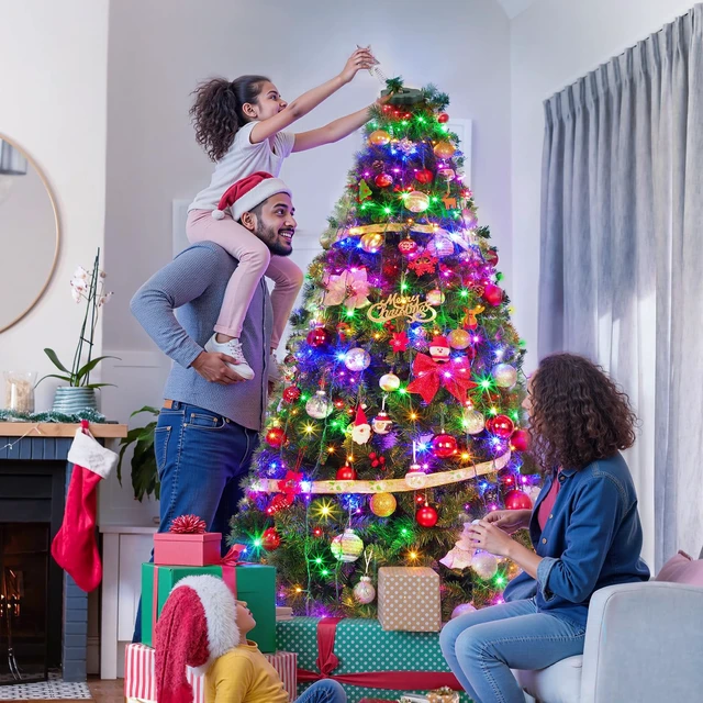 Alt view image 7 of 7 - Christmas Tree String Lights, 400 LEDs 6.6FT x 16 Strands 11 Modes
