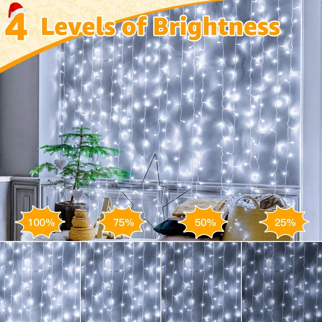 Alt view image 4 of 7 - 262FT 800LED White Christmas Lights Outdoor Indoor Plug in
8 Modes Fairy Light with Remote Waterproof Timers Dimmable LED String Lights for Bedroom Classroom Christmas Tree Decoration