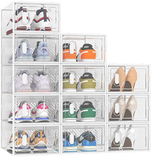 Main image of Clear Shoe Storage Boxes, Stackable Shoe Organizer for Closet