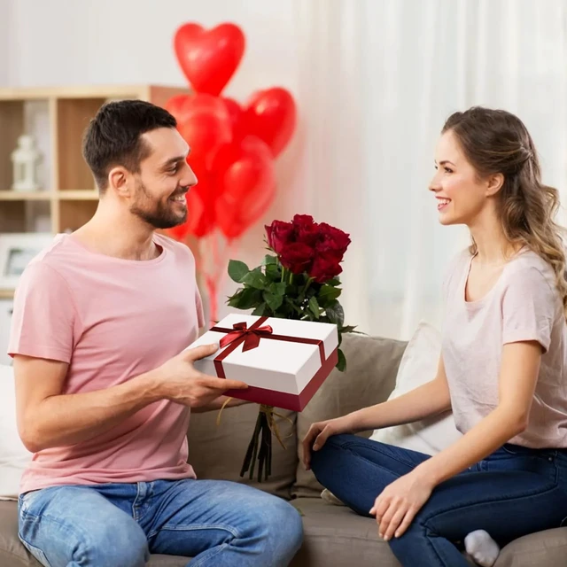 Alt view image 7 of 7 - Gift Box for Present, 5 Christmas Gift Boxes with Lids, Boxes for Gifts, Red Gift Boxes with Ribbon for Holidday, Christmas, Celebration, Birthday, Weddings, etc.(Red/White)