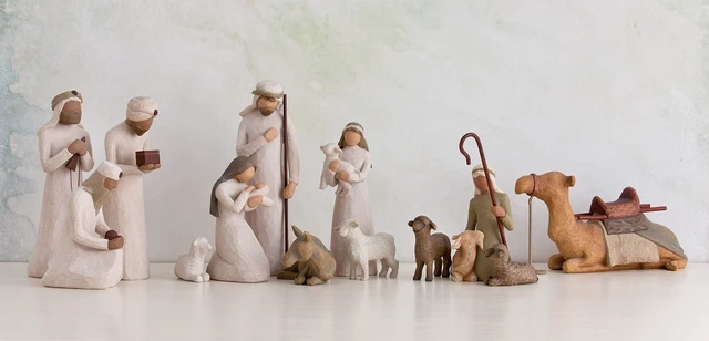 Alt view image 5 of 5 - The Three Wisemen, Set of 3 Sculpted Hand-Painted Nativity Figures