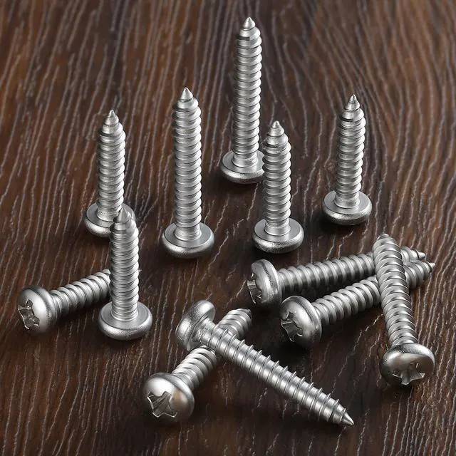 Alt view image 2 of 6 - 247Pcs Pan Head Wood Screws Assortment Kit, #6#8 Stainless Steel 304 Self Tapping Screws Set, Phillips Drive, Sheet Metal Screws