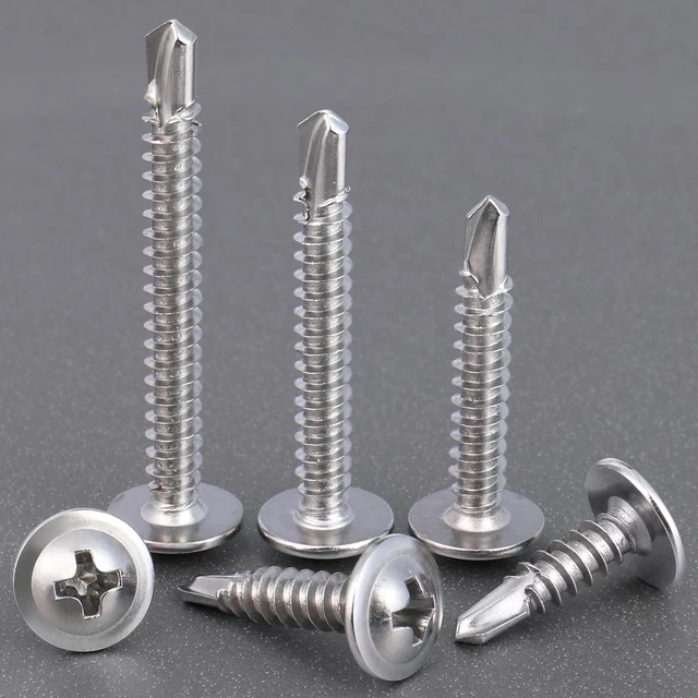 Alt view image 3 of 6 - 180Pcs #8 Self Tapping Screws Assortment Kit, 410 Stainless Steel Self Drilling Screws for Metal, 6 Sizes (1/2", 5/8", 3/4", 1", 1-1/4", 1-1/2") Modified Truss Head Sheet Metal Screw