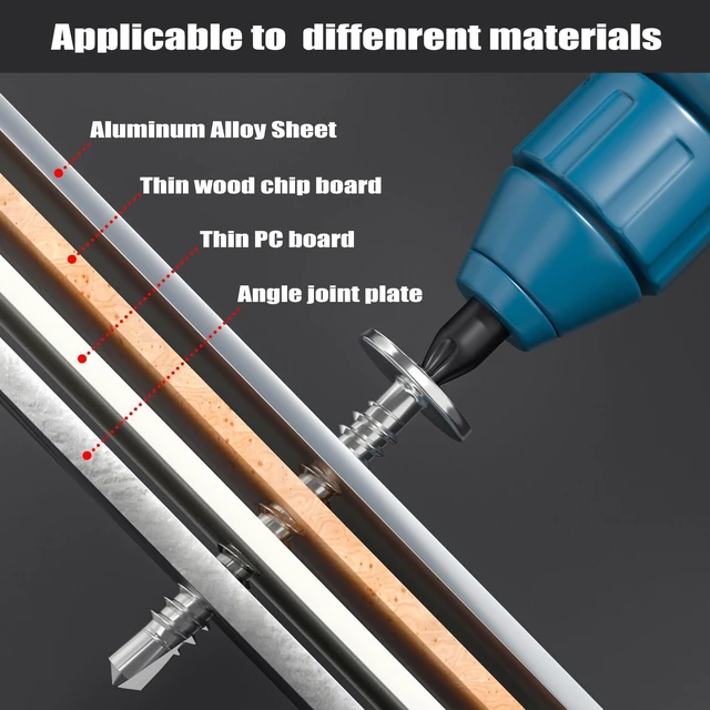 Alt view image 6 of 6 - 180Pcs #8 Self Tapping Screws Assortment Kit, 410 Stainless Steel Self Drilling Screws for Metal, 6 Sizes (1/2", 5/8", 3/4", 1", 1-1/4", 1-1/2") Modified Truss Head Sheet Metal Screw