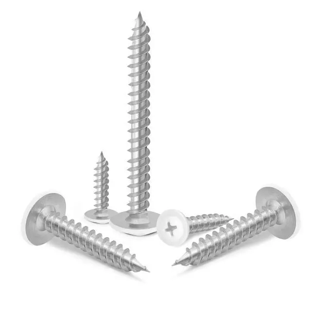 Alt view image 6 of 6 - #8 x 1/2" Truss Head Fast Self Tapping Screws, Alloy Steel Wood Screws, White Head, 100 PCS