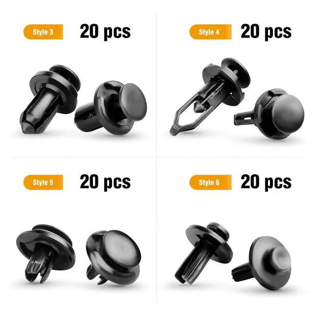 Alt view image 7 of 7 - GRC-30 120PCS Car Retainer 6.3mm 8mm 9mm 10mm Expansion Screws Replacement Kit Bumper Push Rivet Clips, 1PC Fastener Remover