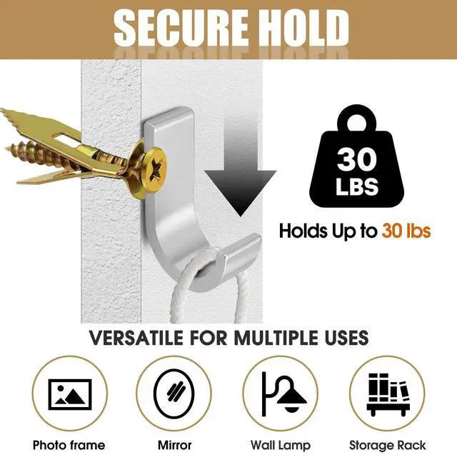 Alt view image 7 of 7 - 100Pcs Metal Wall Anchors for Drywall, Sheetrock Expansion Anchors & Screws | Made of heavy-duty metal, these 100pcs drywall anchors resist bending