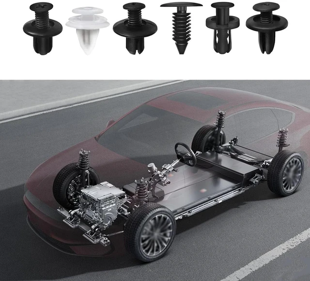 Alt view image 6 of 6 - 100 PCS Bumper Push Fasteners Rivet Clip Kit, ABS Retainer Expansion Screws with Removal Tool, 6 Popular Sizes Fenders/Body Fixing Clips, Universal for Most Cars, Trucks, SUVs (White)