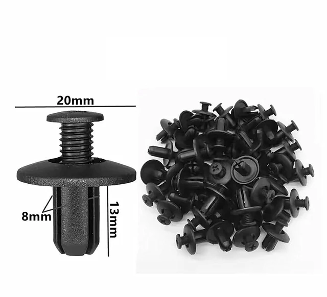 Alt view image 2 of 6 - Automobile Expansion Screw, 400 Set Black Plastic Universal Fastening Clip for Inner Lining Buckle, Bumper, Mudguard, Trunk Clip (400)
