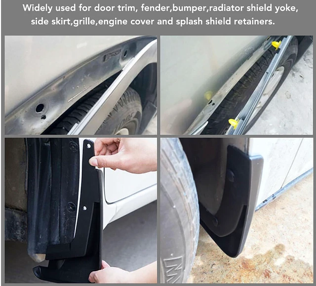 Alt view image 5 of 6 - Automobile Expansion Screw, 400 Set Black Plastic Universal Fastening Clip for Inner Lining Buckle, Bumper, Mudguard, Trunk Clip (400)