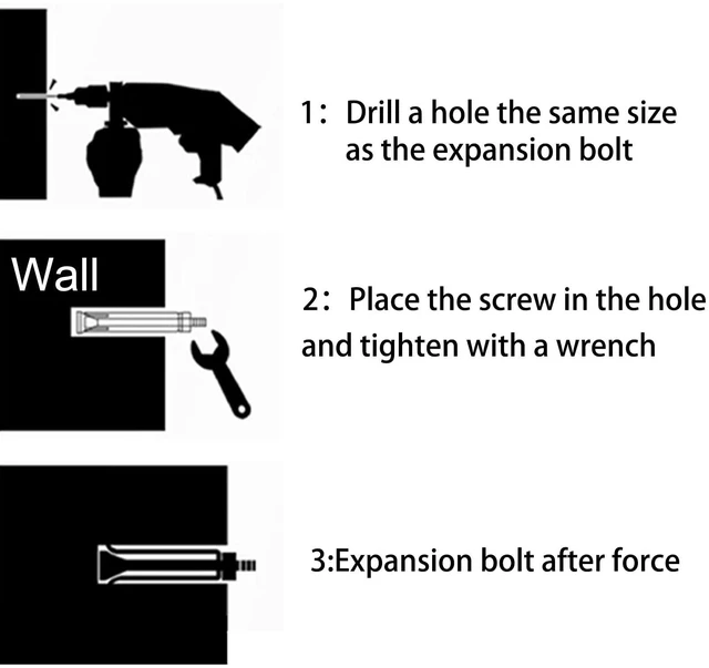 Alt view image 7 of 7 - Expansion Bolts, 304 Stainless Steel External Hex Nut Expansion Screw Bolts Sleeve Anchor M8x60mm 8Pcs