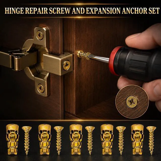 Alt view image 4 of 7 - 30PCS 6×14mm Short Expansion Screw Set | Thread Repair Screws for Cabinet Door Hinge Repair & Stripped Thread Restoration