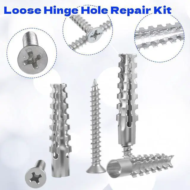 Alt view image 3 of 7 - 60 Pcs M6 Metal Anchors with Screws, Tree Shaped Steel Hollow Wall Anchor Metal Expansion Anchors for Drywall Expansion Bolt for Drywall Loose Hinge Hole Repair Kit for Concrete and Plaster Wall