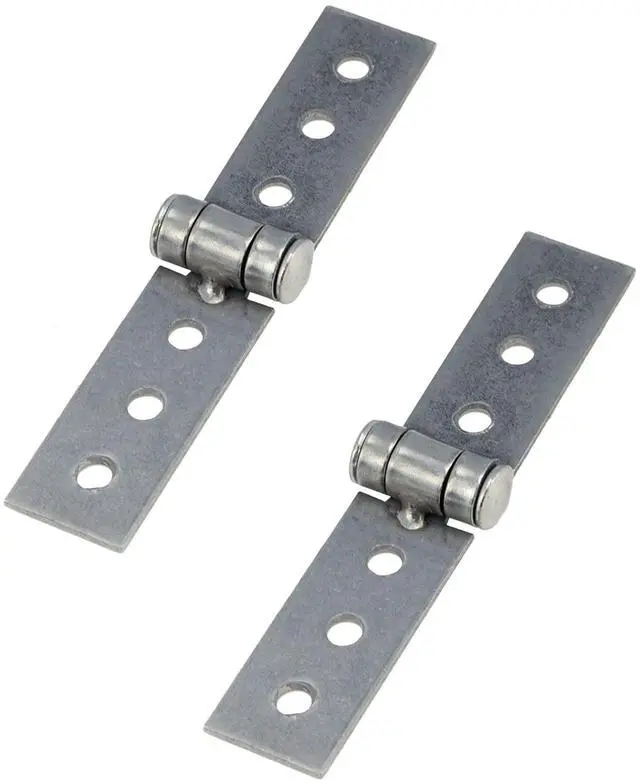 Main image of 2Pcs 3 inch Silver Folding Butt Hinges Stainless Steel Furniture Door Window Hinges, Small Hinges for Crafts, Frameless Glass Window Hinge 6 Hole Hinge