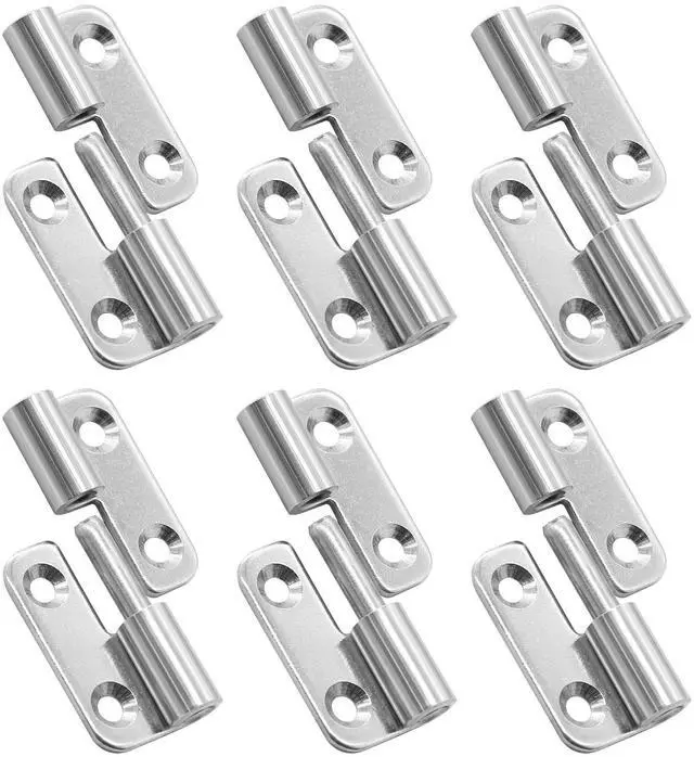 Main image of 6 Pcs Stainless Steel Right Lift-Off Hinges, 1.5 Inch | Detachable Slip Joint, Small Flag Hinges, With Screws