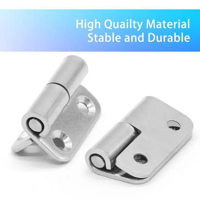 Alt view image 4 of 6 - 6 Pcs Stainless Steel Right Lift-Off Hinges, 1.5 Inch | Detachable Slip Joint, Small Flag Hinges, With Screws
