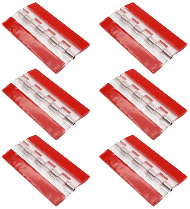 Main image of 6 Pack Self-Adhesive Cabinet Hinges 75mm | Stainless Steel Shafts, Clear Acrylic, Transparent, For Display Stand, DIY Box