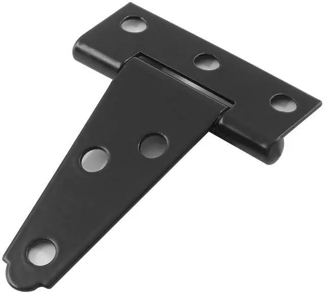 Alt view image 4 of 7 - 6Pack 2 Inch Black T-Strap Shed Hinge | Barn Door Hinges, Heavy Duty Gate Strap Hinge, T Hinges for Barn Door, Shed or Wooden Fences