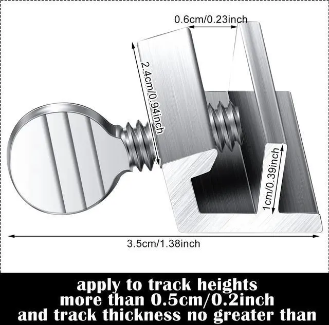 Alt view image 4 of 6 - 25 Sets Sliding Window Locks Security Safety Locks with Key | Aluminum Metal Adjustable up and Down Window Sliding Stopper Proof Easy to Install Without Drilling for Home Door Patio Guard