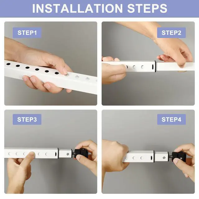 Alt view image 6 of 7 - 2-Section Upgrade Window Security Bar with Child-Proof Anti-Lift Lock, Easy Install for Single Hung Windows or Narrow Patio Doors, Extendable (16-7/8" to 29-7/8"), White