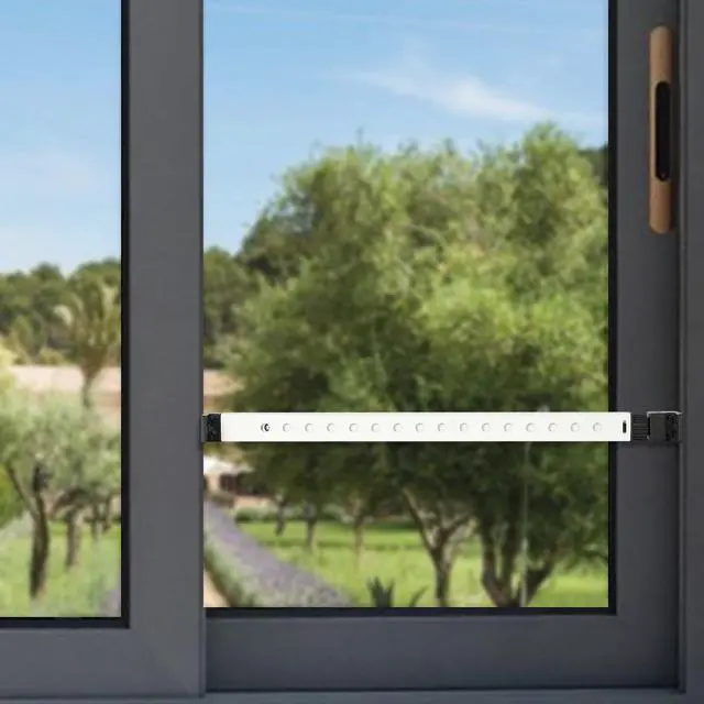 Alt view image 7 of 7 - 2-Section Upgrade Window Security Bar with Child-Proof Anti-Lift Lock, Easy Install for Single Hung Windows or Narrow Patio Doors, Extendable (16-7/8" to 29-7/8"), White