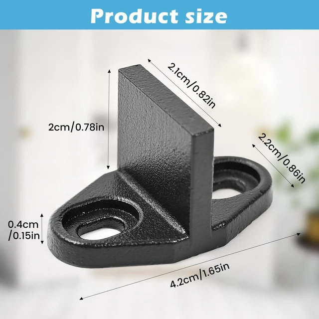 Alt view image 2 of 7 - 2-Pack Barn Door Floor Guides, T-Style | T-shaped base; adjustable height; anti-jump support; stabilizes sliding barn doors