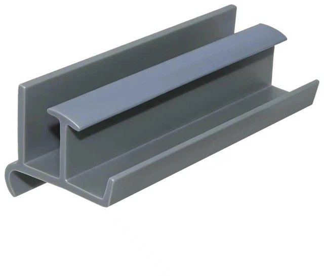 Main image of Gray Sliding Shower Door Bottom Guide for 3" Long x 1-3/8" Wide Glass Sliding Shower Doors, Sliding Shower Door Bottom Track Fits Glass Thickness: 5/16" and 1/4" (1 Pack)