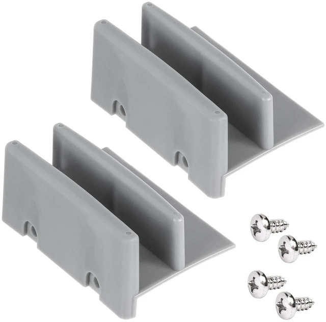 Main image of M6192 Sliding Shower Door Bottom Track, 1/2-inch Groove, for 7/16-inch Thick Sliding Shower Doors (Gray, 2-Piece Set)