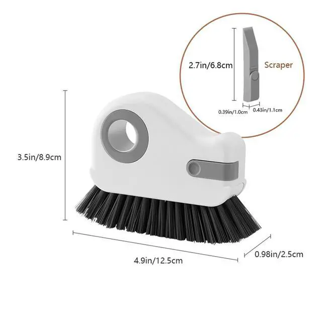 Alt view image 7 of 7 - Groove Cleaning Brush Window Track Cleaning Tools | 2 In 1 Grout Cleaner Tool Grip Brush Hard Bristle Crevice Cleaning Brush For Sliding Door Track, Window Sill, Window Seal
