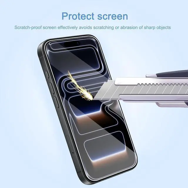 Alt view image 5 of 6 - 3 Pack Screen Protector for iPhone 17 Pro Max, Tempered Glass | 6.9 inch, Installation Frame, Sensor Protection, Dynamic Island Compatible, Case Friendly