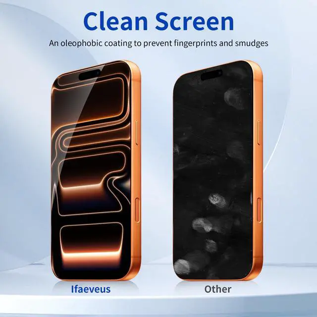 Alt view image 3 of 6 - 3 Pack Screen Protector for iPhone 17 Pro Max Tempered Glass | 9H Military-Grade Film No Bubble 6.9'' Full Coverage, Case Friendly