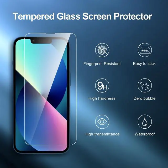 Alt view image 4 of 7 - iPhone 14/13/13 Pro Screen Protector Installation Tool Included | 3 Pack, HD Clear, Easy Installation Tool Included, Tempered Glass, 9H Hardness, Scratch Resistant, Bubble Free