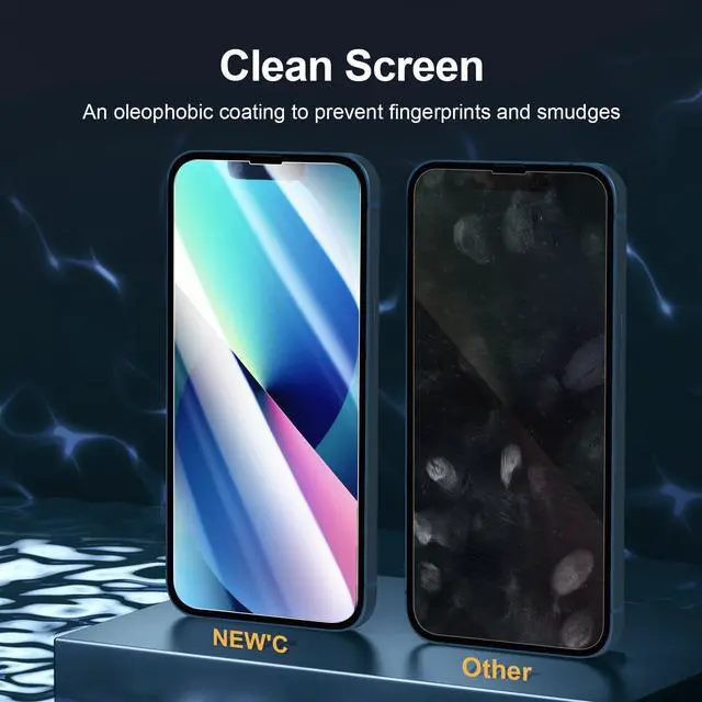 Alt view image 5 of 7 - iPhone 14/13/13 Pro Screen Protector Installation Tool Included | 3 Pack, HD Clear, Easy Installation Tool Included, Tempered Glass, 9H Hardness, Scratch Resistant, Bubble Free