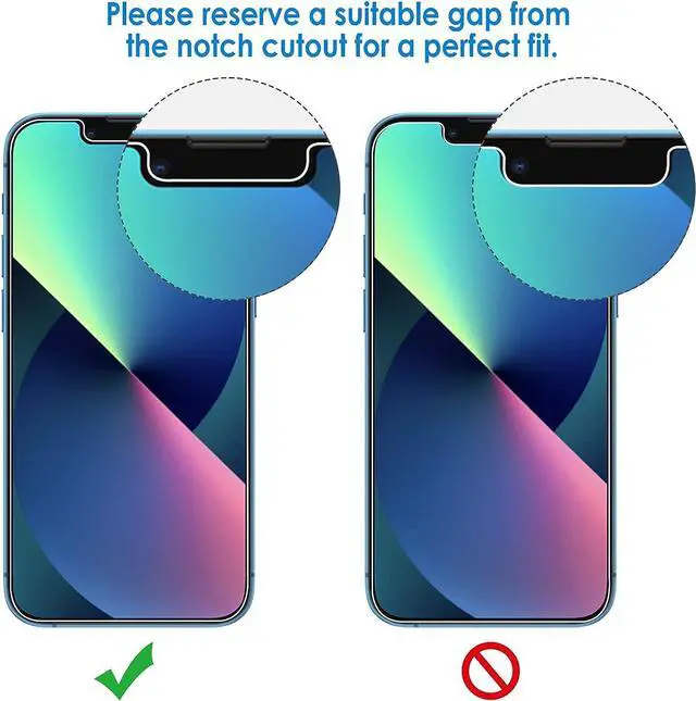 Alt view image 2 of 7 - Screen Protector for iPhone 13/13 Pro, 3-Pack | HD Clear, Face ID Compatible, Anti-Scratch Glass