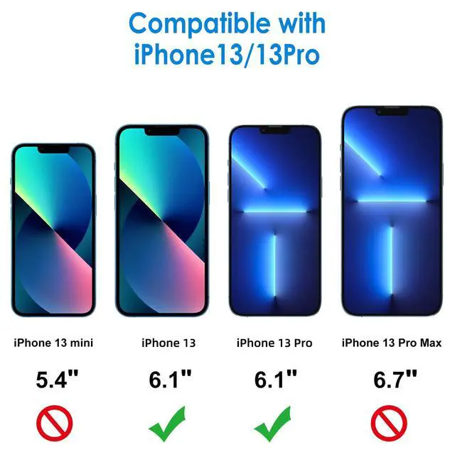 Alt view image 3 of 7 - Screen Protector for iPhone 13/13 Pro, 3-Pack | HD Clear, Face ID Compatible, Anti-Scratch Glass